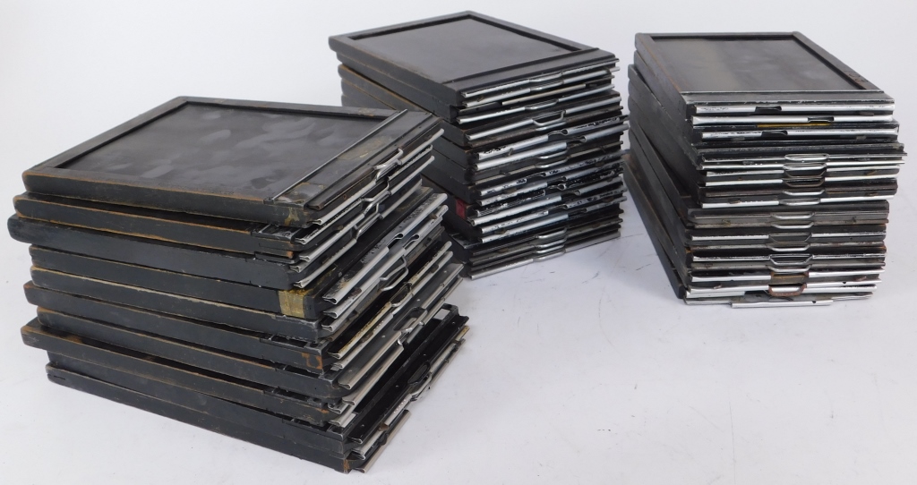 LOT OF 30 4X5" WOOD FRAME FILM