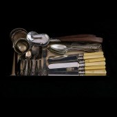 (LOT OF 34) SILVER FLATWARE UT