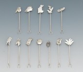 Lot of 35 Mexican Silver Hor D