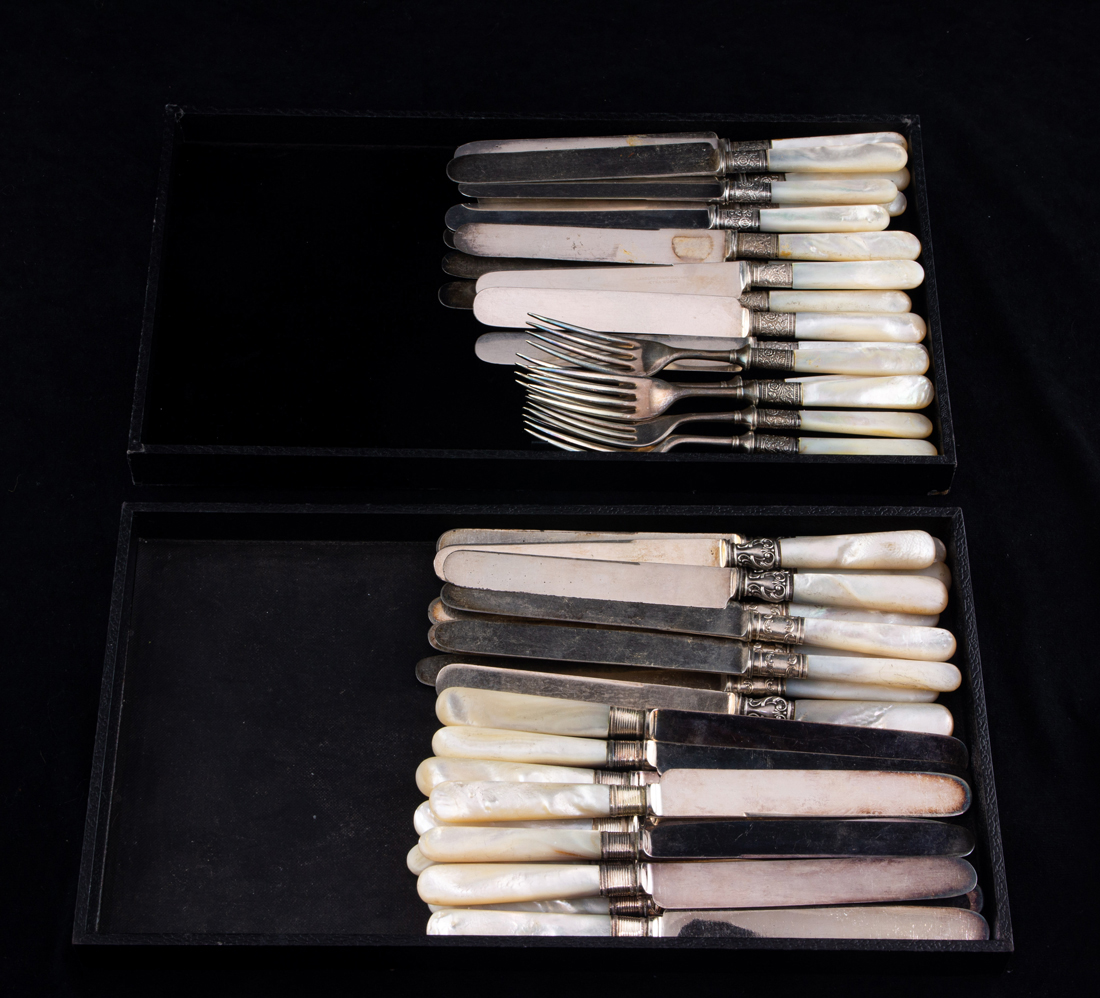 (LOT OF 38) SILVER MOUNTED MOTHER