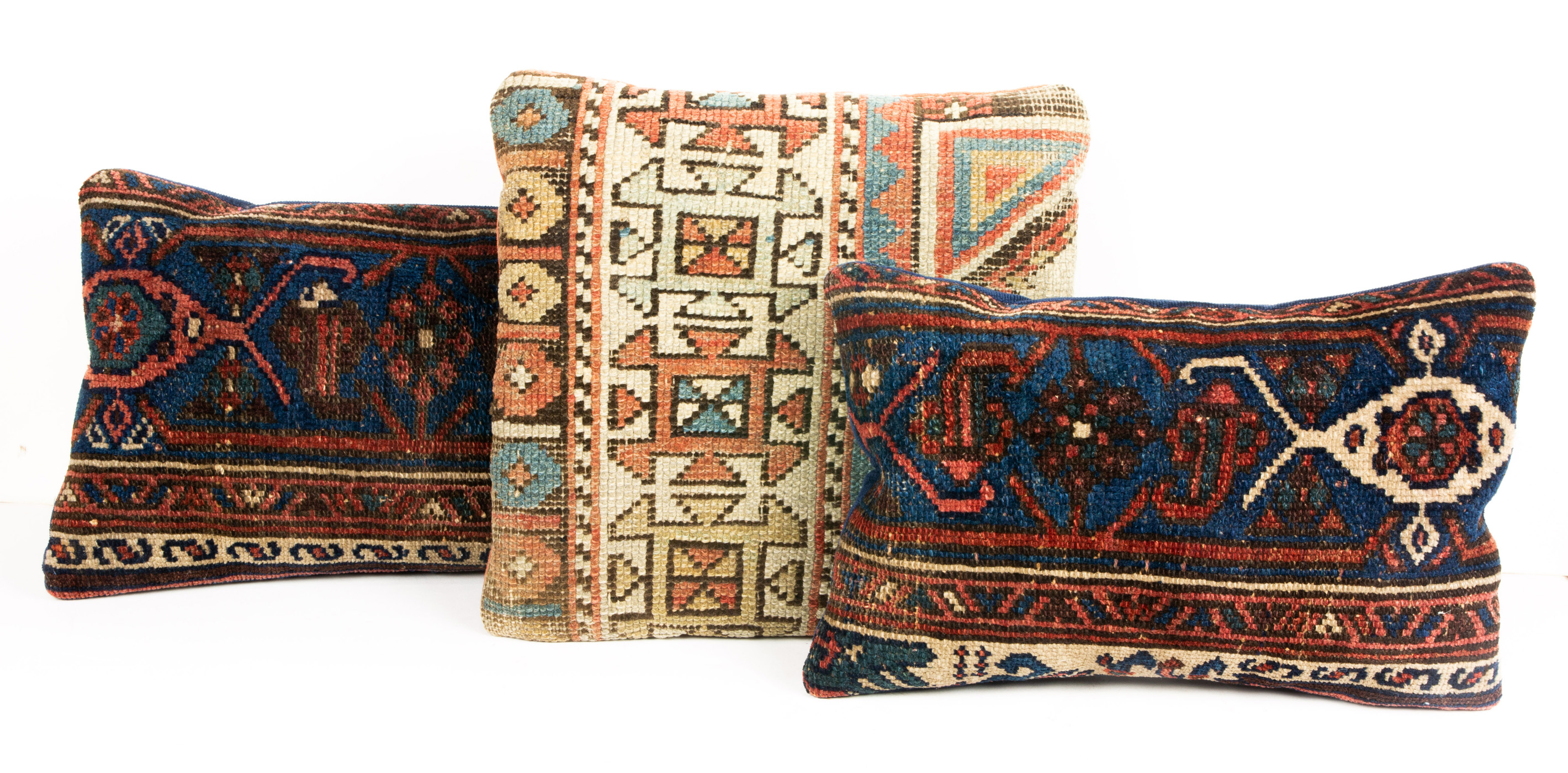 (LOT OF 3)ANTIQUE CARPET FRAGMENT