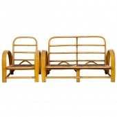 (LOT OF 4) ALOHA RATTAN SUITE