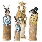 (LOT OF 4) ANTHROPOMORPHIC POT