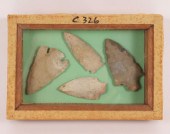 Lot of 4 arrowheads including