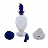 LOT OF 4 ART GLASS OBJECTS: LA