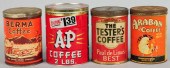 Lot of 4: Assorted Coffee Cans
