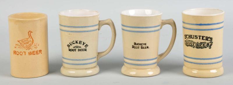 Lot of 4: Assorted Stoneware Root