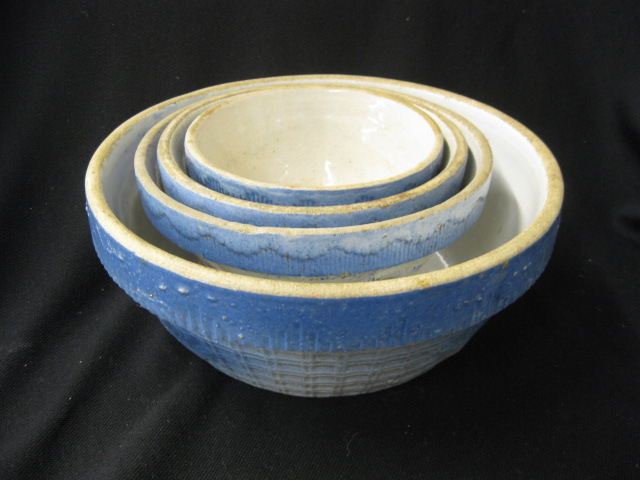 Lot of 4 Blue & White Stoneware