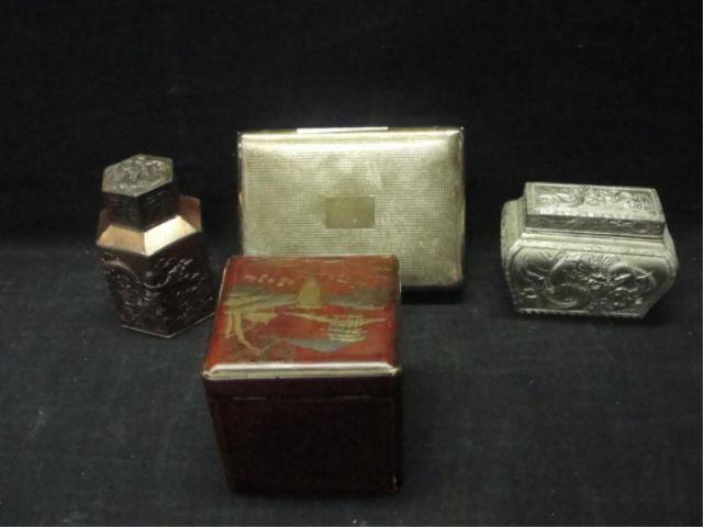 Lot of 4 Boxes. 3 Tea Caddys & 1