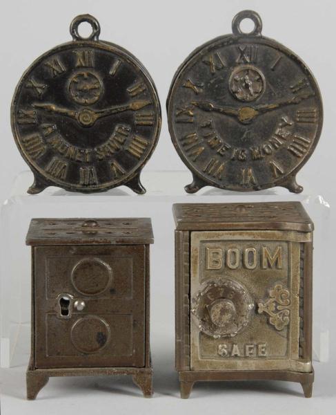 Lot of 4: Cast Iron Still Banks. 