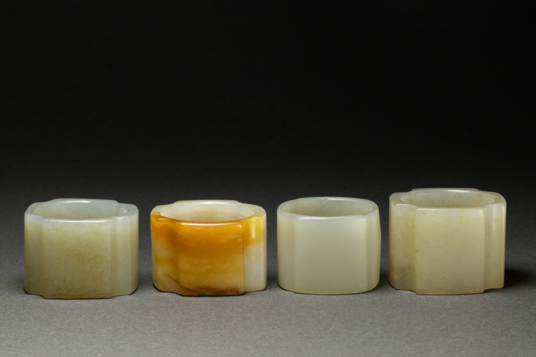 (LOT OF 4) CELADON JADE ARCHER'S