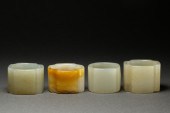 (LOT OF 4) CELADON JADE ARCHER