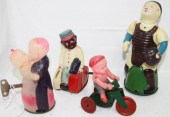 LOT OF 4 CELLULOID WIND-UP TOY