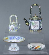 (LOT OF 4) CHINESE CANTON ENAM