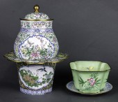 (LOT OF 4) CHINESE CANTON ENAM