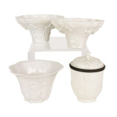 (LOT OF 4) CHINESE DEHUA VESSE