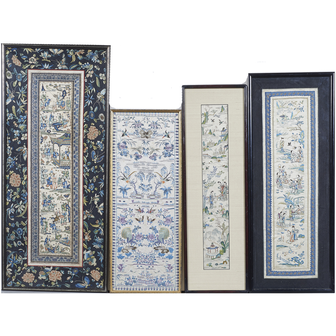 (LOT OF 4) CHINESE EMBROIDERED