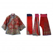 (LOT OF 4) CHINESE EMBROIDERED