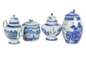 (LOT OF 4) CHINESE EXPORT BLUE