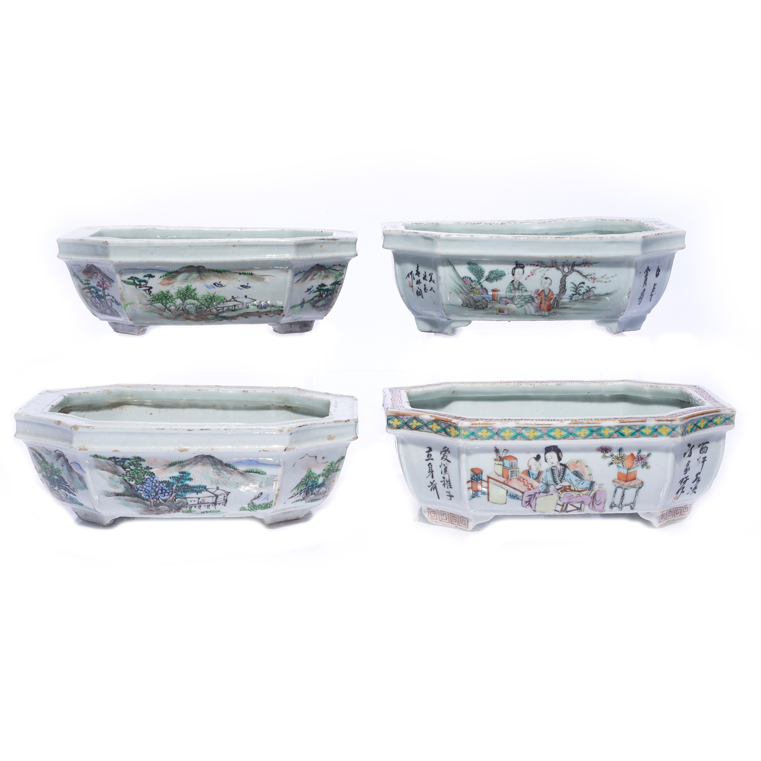 (LOT OF 4) CHINESE FAMILLE ROSE