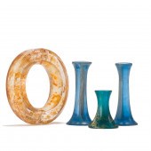 (LOT OF 4) CHINESE GLASS AND R