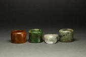 (LOT OF 4) CHINESE JADE ARCHER