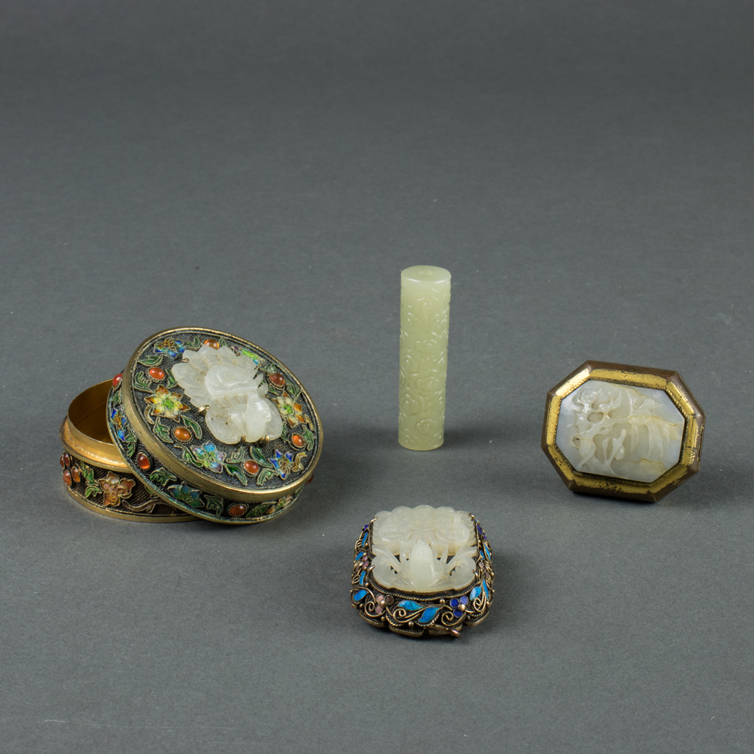 (LOT OF 4) CHINESE JADE OBJECTS
