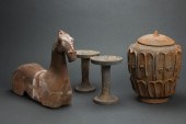 (LOT OF 4) CHINESE POTTERY OBJ