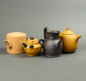 (LOT OF 4) CHINESE YIXING TEAP