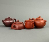 (LOT OF 4) CHINESE YIXING TEAP