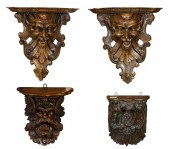 (LOT OF 4) CONTINENTAL CARVED