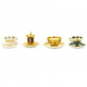 (LOT OF 4) DRESDEN PORCELAIN C