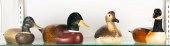 (LOT OF 4) DUCK DECOYS: TWO MA