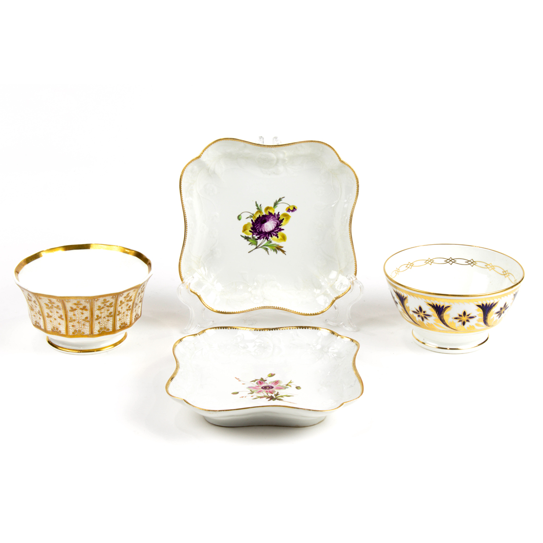 (LOT OF 4) ENGLISH PORCELAIN