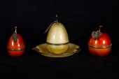 (LOT OF 4) EVANS ENAMELED BRAS