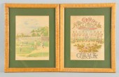 Lot of 4: Framed Baseball Scra