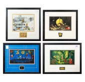 (LOT OF 4) FRAMED WALT DISNEY