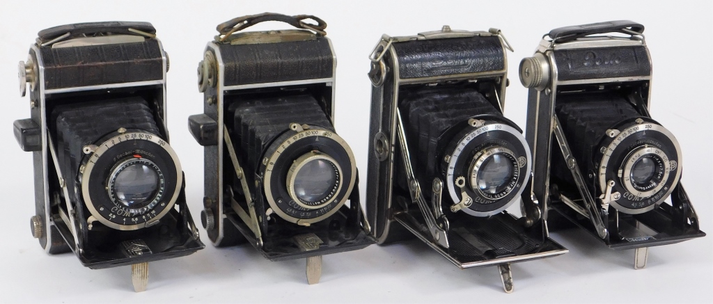 LOT OF 4 GERMAN FOLDING CAMERAS
