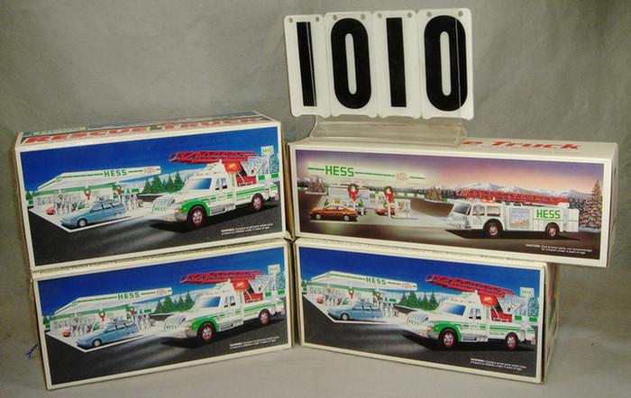 Lot of 4 Hess Trucks, all mint in