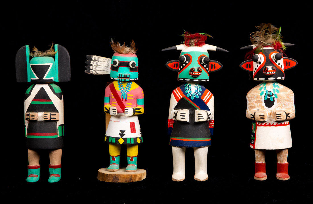 (LOT OF 4) HOPI KACHINAS: INCL