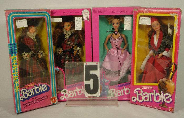 Lot of 4 International Barbie