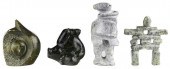 (LOT OF 4) INUIT FIGURAL SCULP