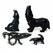 (LOT OF 4) INUIT SOAPSTONE AND