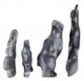 (LOT OF 4) INUIT SOAPSTONE SCU