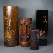 (LOT OF 4) JAPANESE BAMBOO AND