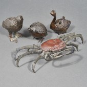 (LOT OF 4) JAPANESE BRONZE ANI