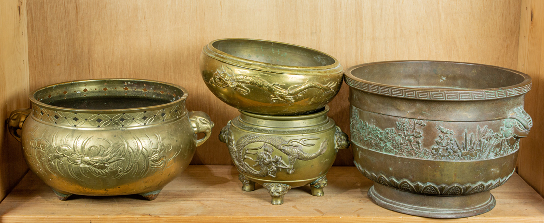 (LOT OF 4) JAPANESE BRONZE