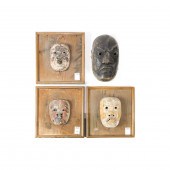 (LOT OF 4) JAPANESE NOH MASKS