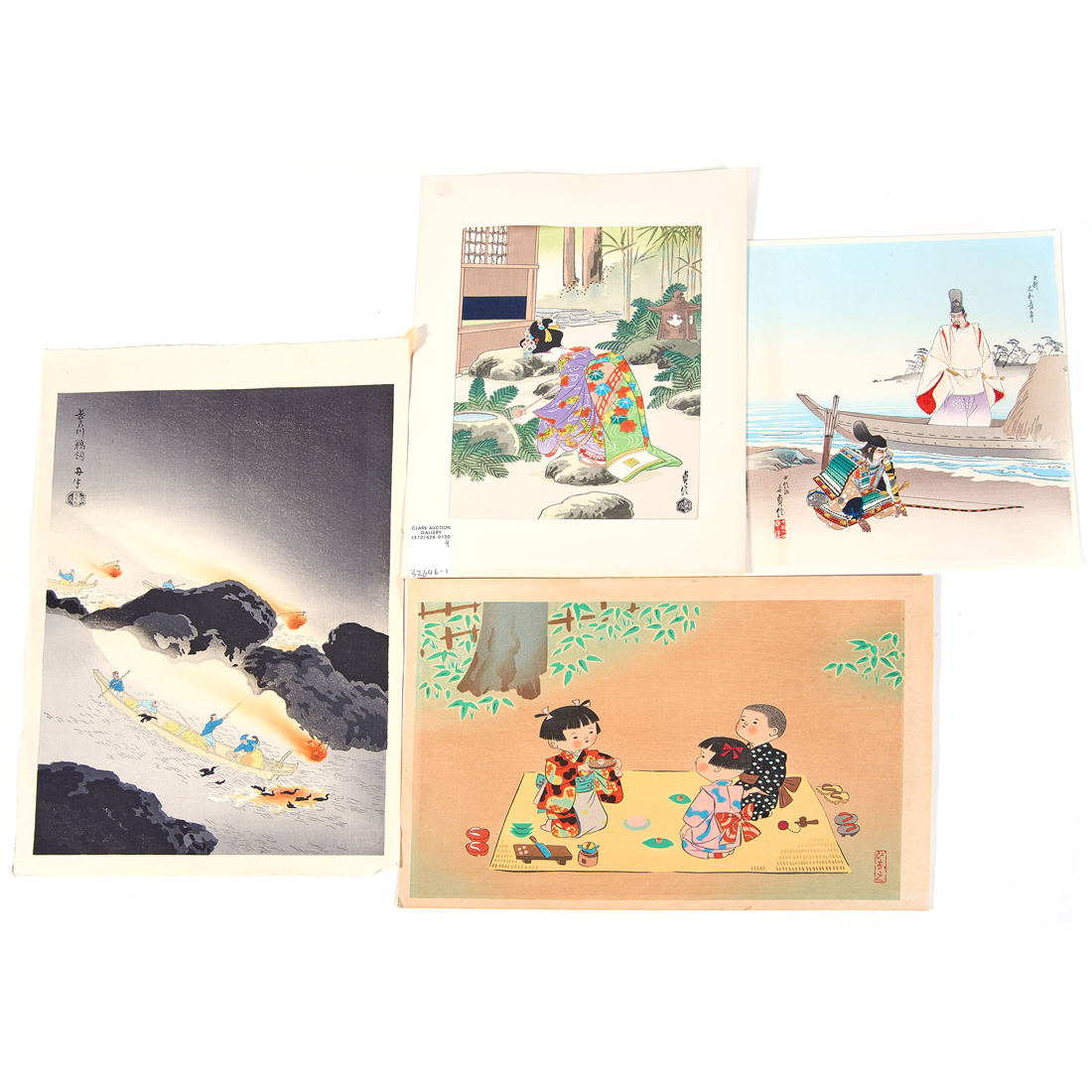 (LOT OF 4) JAPANESE WOODBLOCK