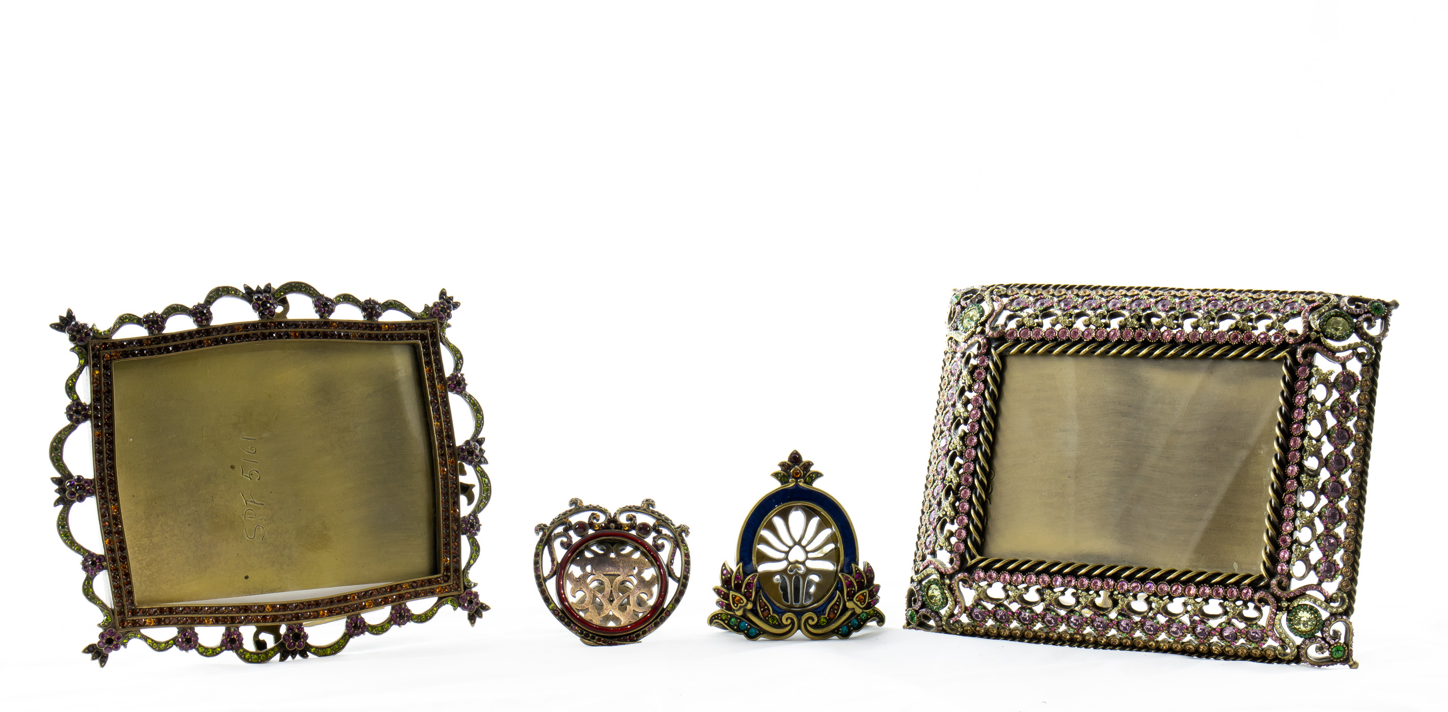 LOT OF 4 JAY STRONGWATER ENAMEL AND